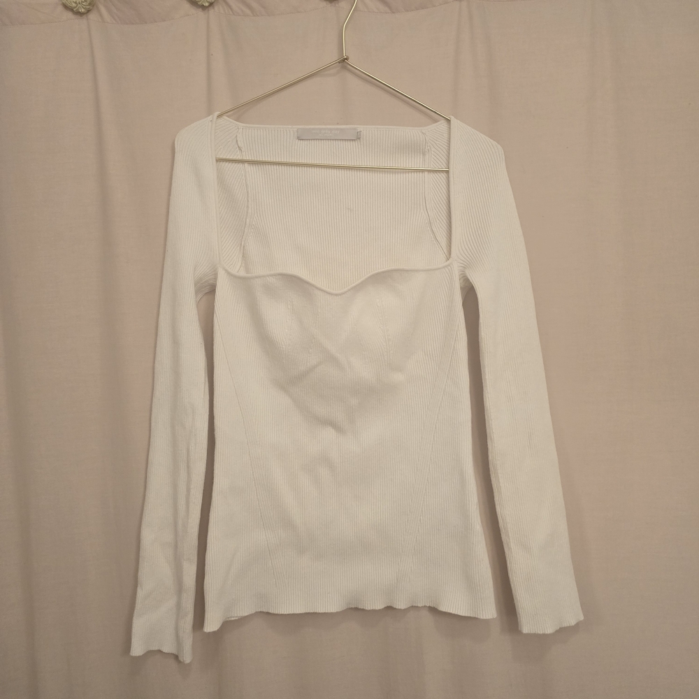 One Grey Day Audrey Sweetheart Top